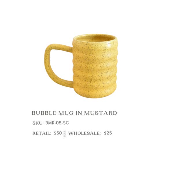 Katie M Mudd Ceramics - Wholesale Coffee Mug - Bubble Mug