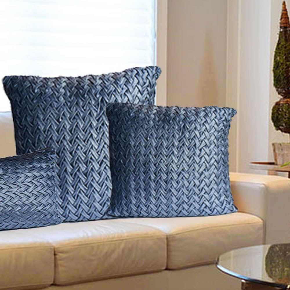 House Of Harkaari - Vente Coussin décoratif - Zara Black | Oreiller smocké style V3