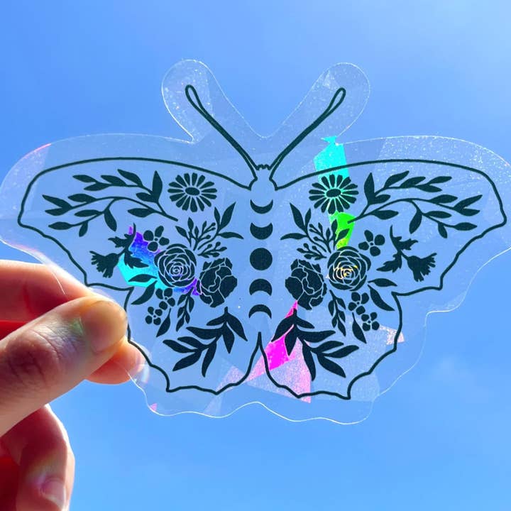 Autocollant de fenêtre attrape-soleil papillon, autocollant de fenêtre de printemps pour la vente par Art by Sharell