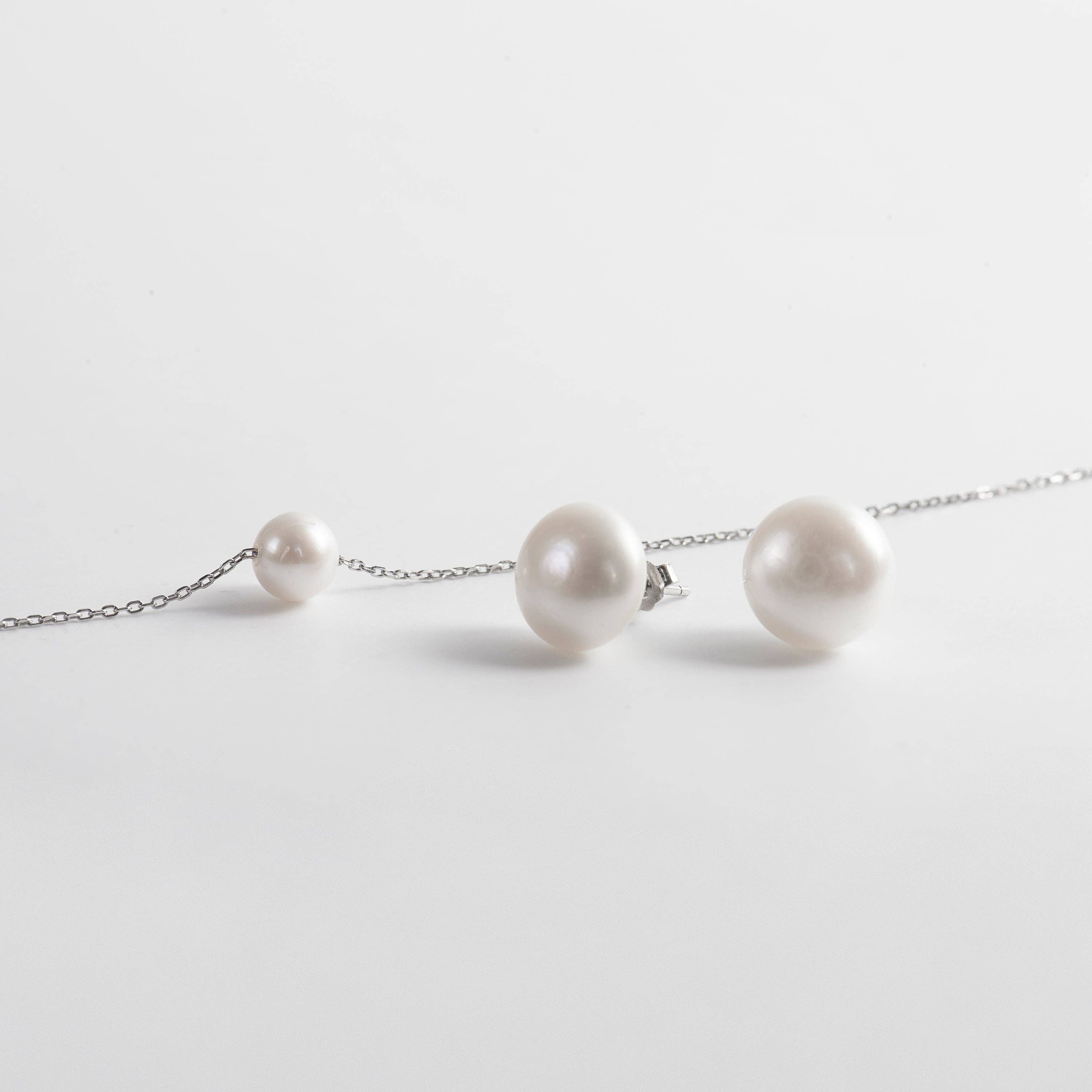 Luxenter - Wholesale Stud/Post Earrings - Pendientes de Plata de Ley 925 con Perla Blanca acabados en rodio - Básico3