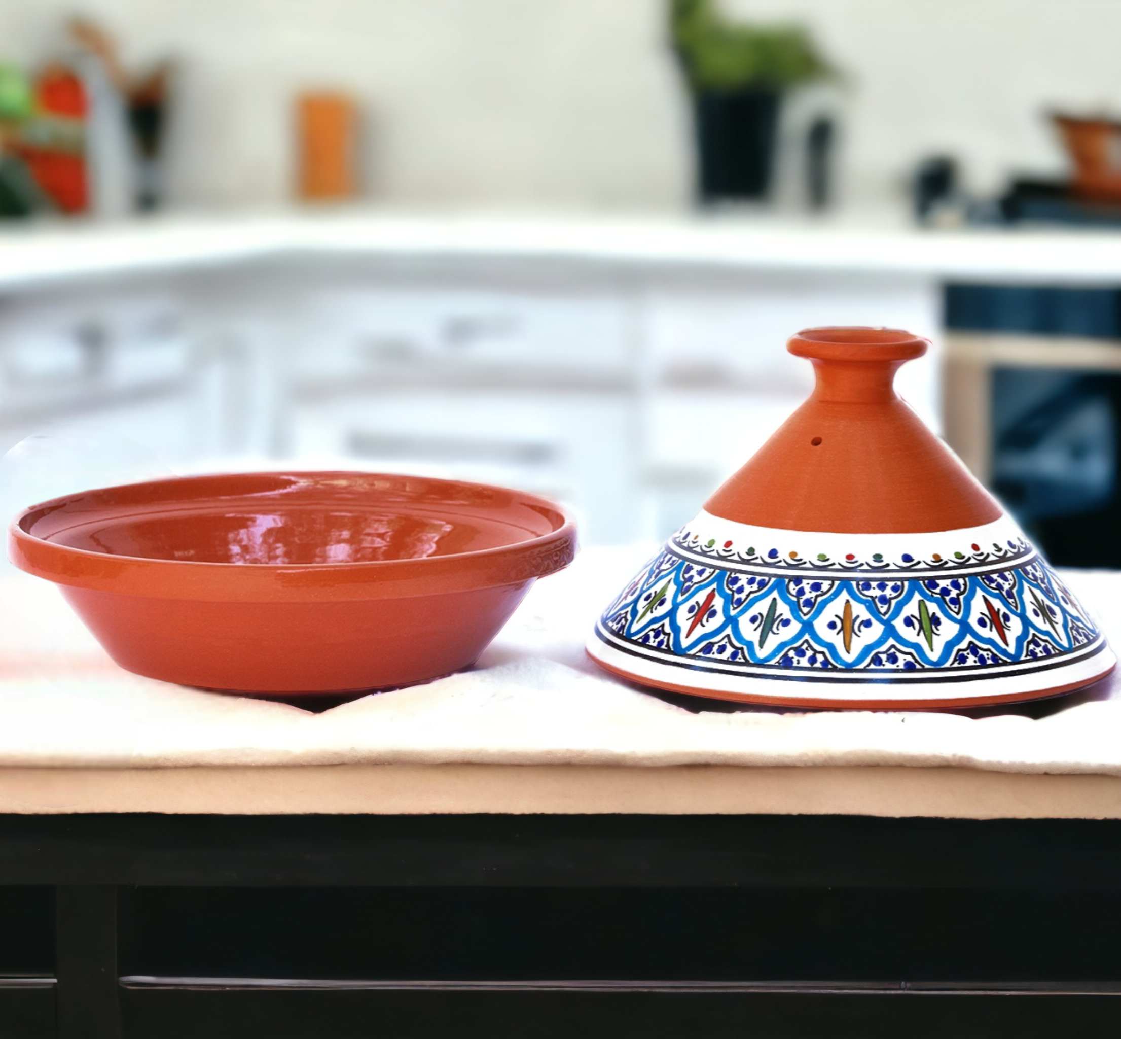 Kamsah - Wholesale Cooking Pot - Bohemian Classic Turquoise Medium Tagine Pot5