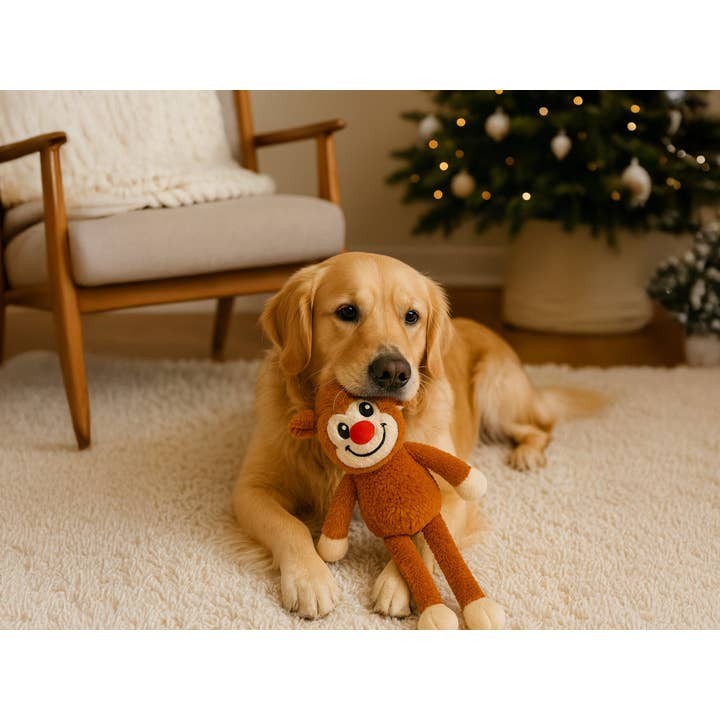 French Bandit - Wholesale Pet Plush Toy - Dog - Reindeer Toy1