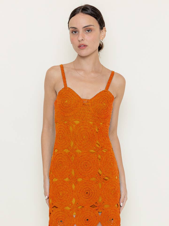 RESORT BEACH HÄKEL SPG TRÄGER A-LINIEN MINI KLEID-DI9735FO für den Großhandel von Fore Collection