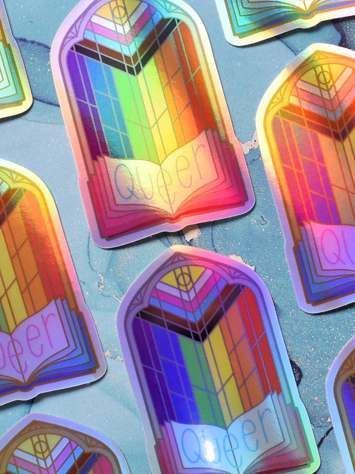 Queer - Windows Of Wonder Series - Holographic Sticker for wholesale by Felfira Moon Designs