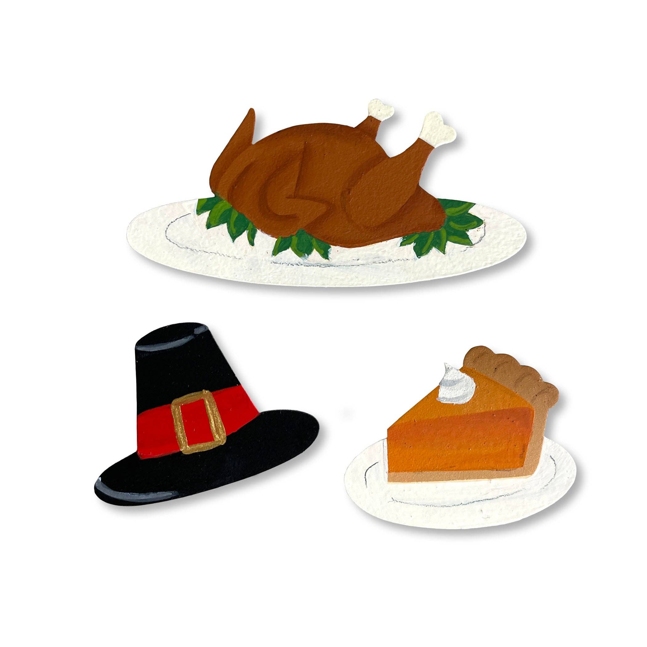 Roeda Studio - Wholesale Magnet - Thanksgiving Magnets S/3, Fall Turkey Dinner