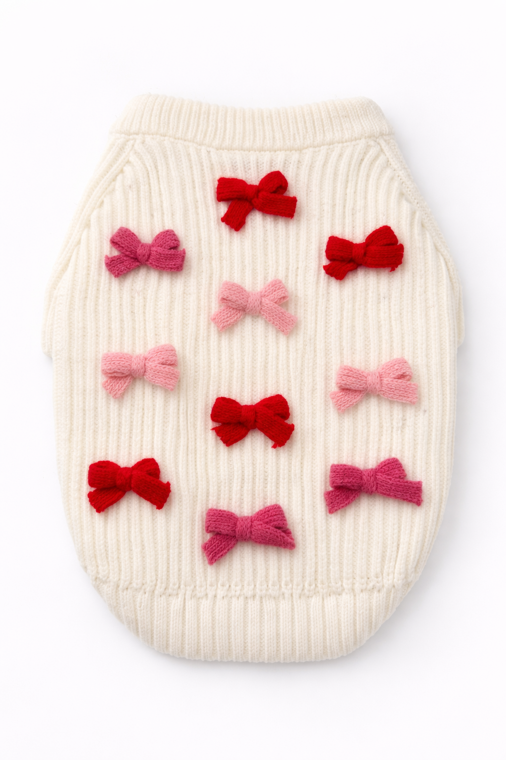 Found My Animal - Wholesale Pet Sweater - Dog - Found My Animal Bow Sweater - Red & Pink4