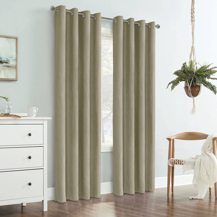 Ethan Jacquard Grommet Curtain Panel Window Dressing for wholesale by Commonwealth Home Fashions