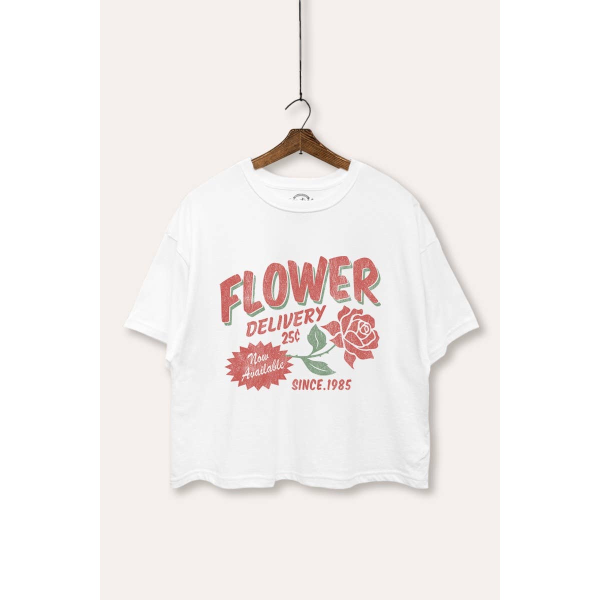 STARCHIS - Wholesale T-Shirt (Graphic) - Women's - FLOWER DELIVERY OVERSIZED BOXY GRAPHIC CROP TOP3