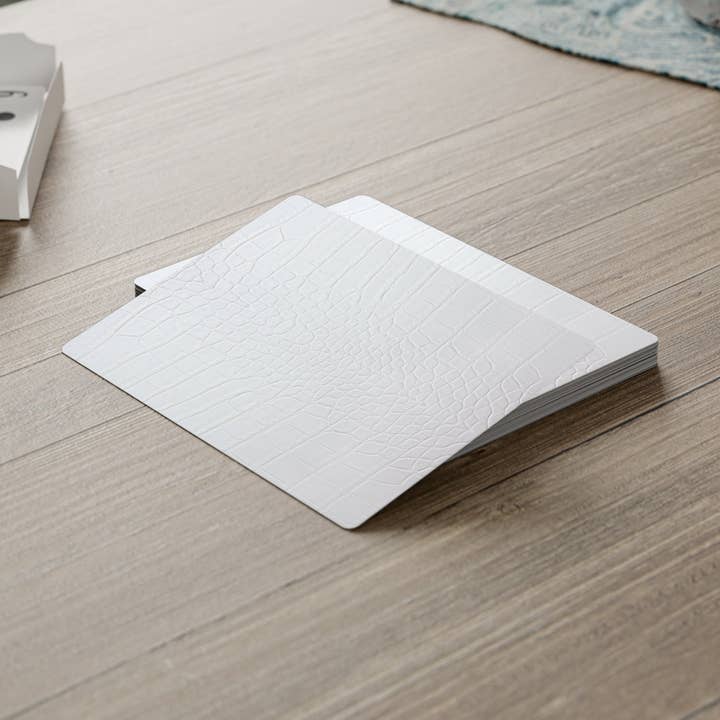 White Printed Alligator Poker Cards for wholesale by kierst