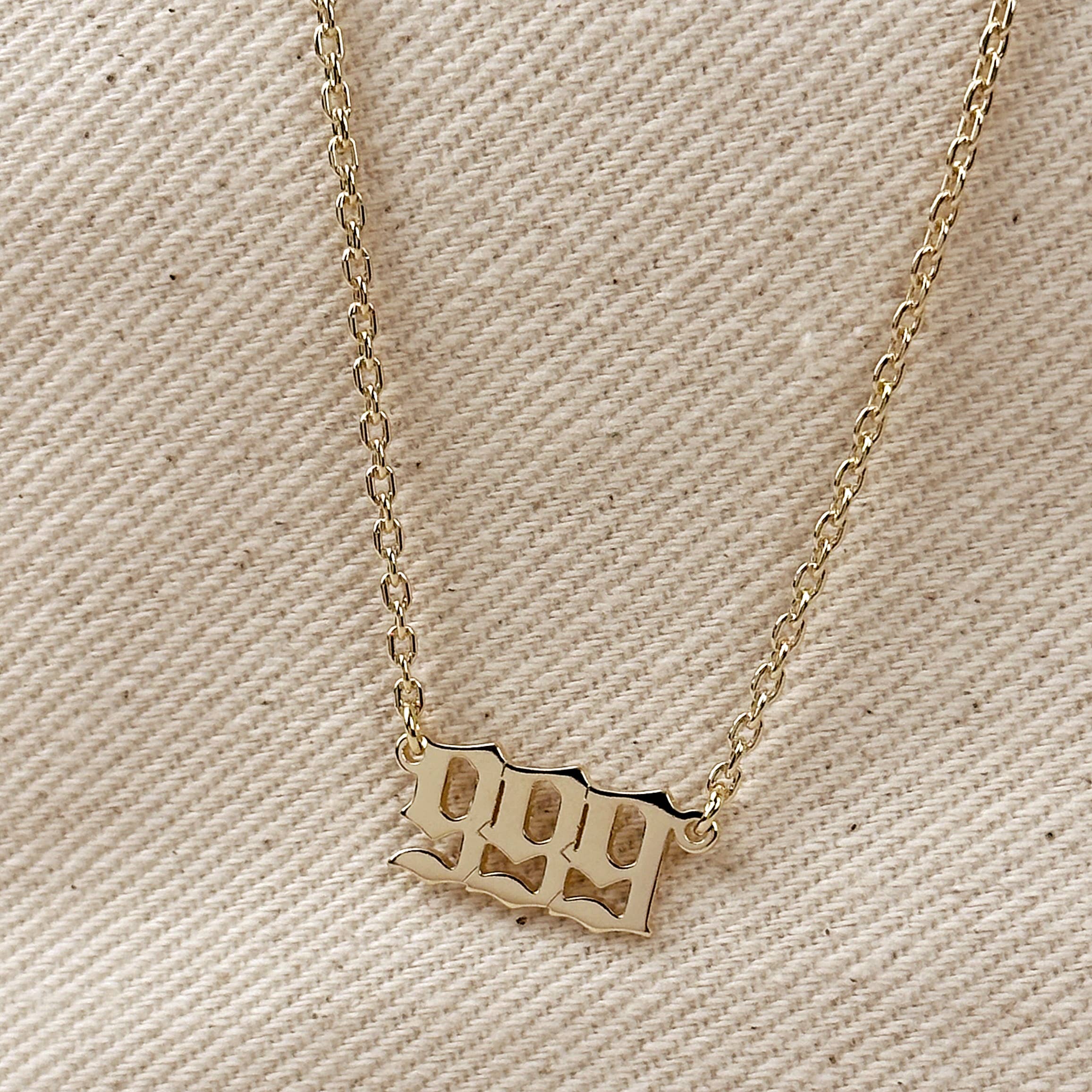 GoldFi - Wholesale Pendant/Charm Necklace - 18k Gold Filled Angel Number Necklace14