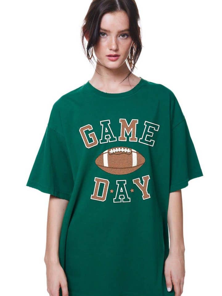 PUFF' Game Day Oversized Graphic Top for wholesale by Foryeri