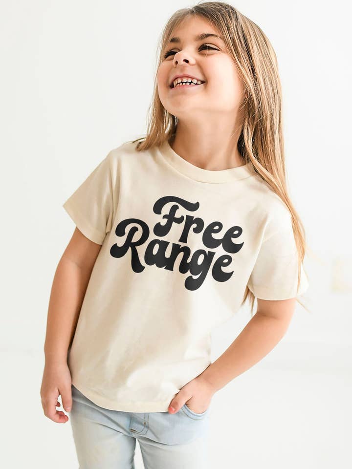 Free Range Kids T-shirt | Eco-Friendly Farm Graphic Tee for wholesale by Nature Supply Co