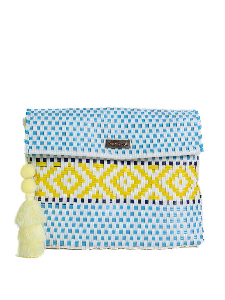 Aqua con Limón Clutch for wholesale by Valerosa