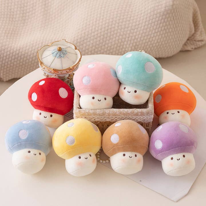 Funkyrel® Atzbranding Limited - Wholesale Keychain - Women's - Koco - Macaron-Colored Mushroom Keychain