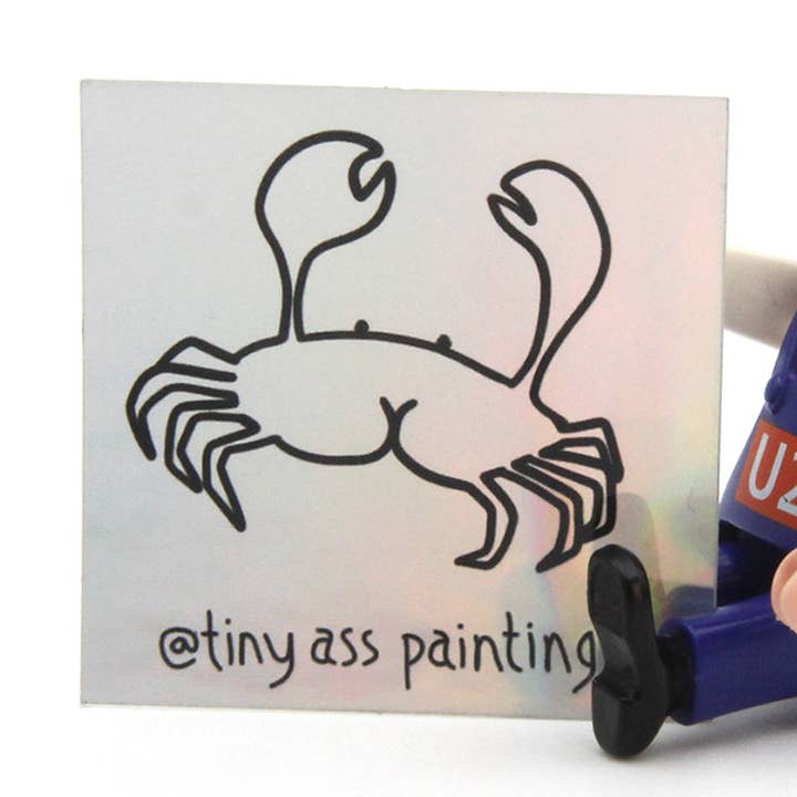 FANCY ASS Krabbe Klistermærke 🇺🇸🇪🇺 for engroshandel hos tiny ass paintings