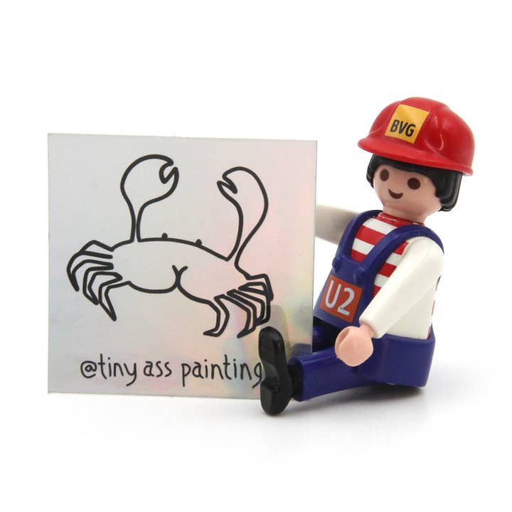 tiny ass paintings - Wholesale Sticker - FANCY ASS Crab Iridescent Sticker