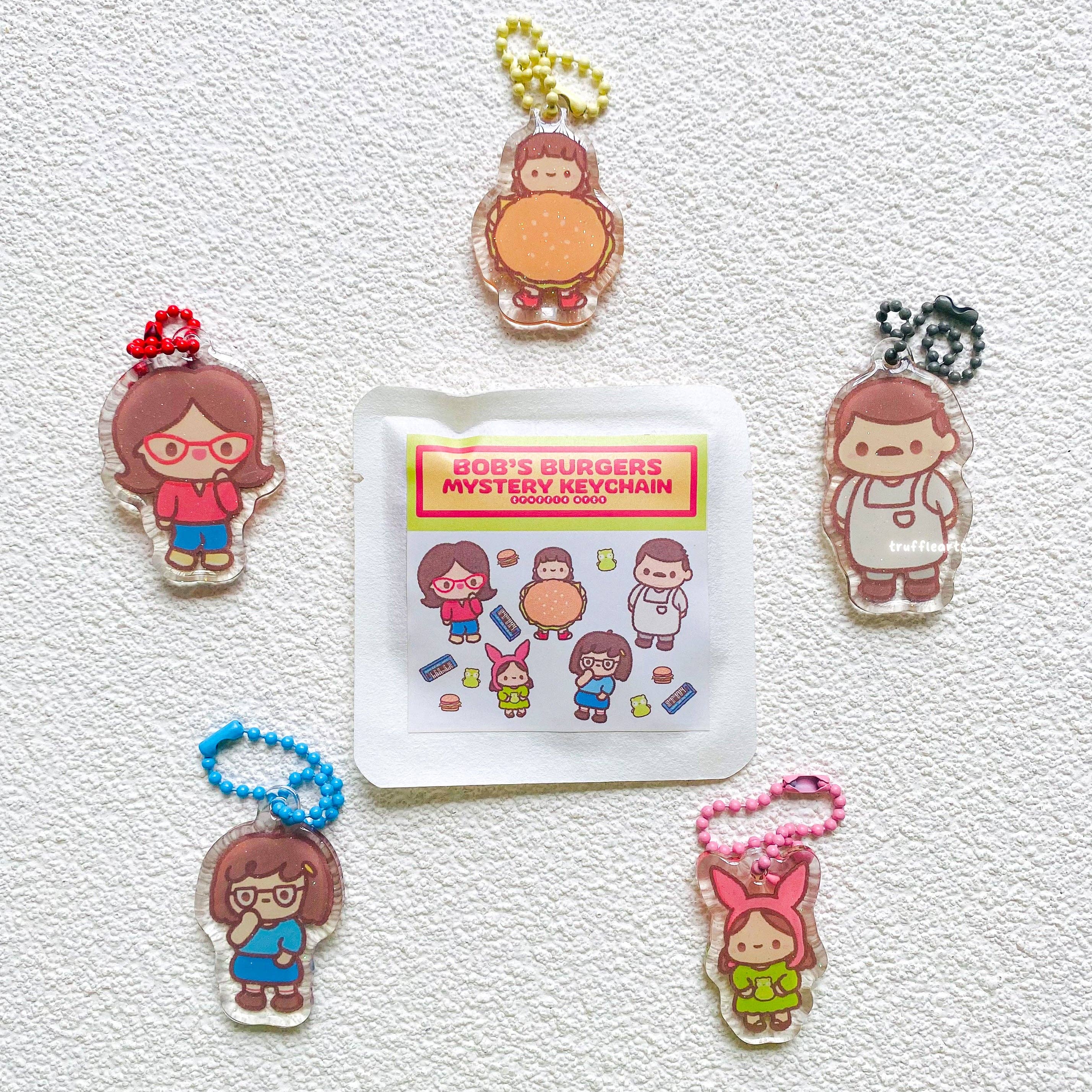Truffle Arts - Wholesale Keychain - Unisex - Bob's Burgers Mystery Glitter Keychain2