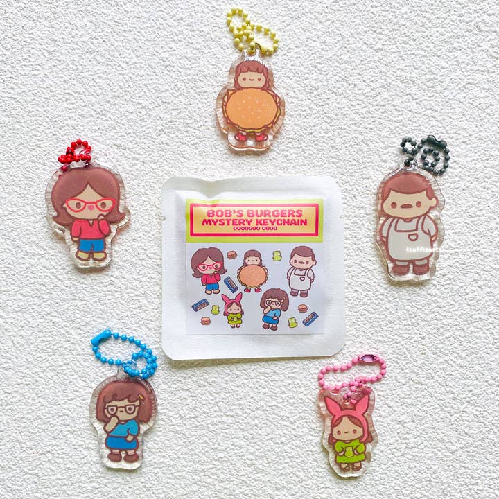 Truffle Arts - Wholesale Keychain - Unisex - Bob's Burgers Mystery Glitter Keychain2