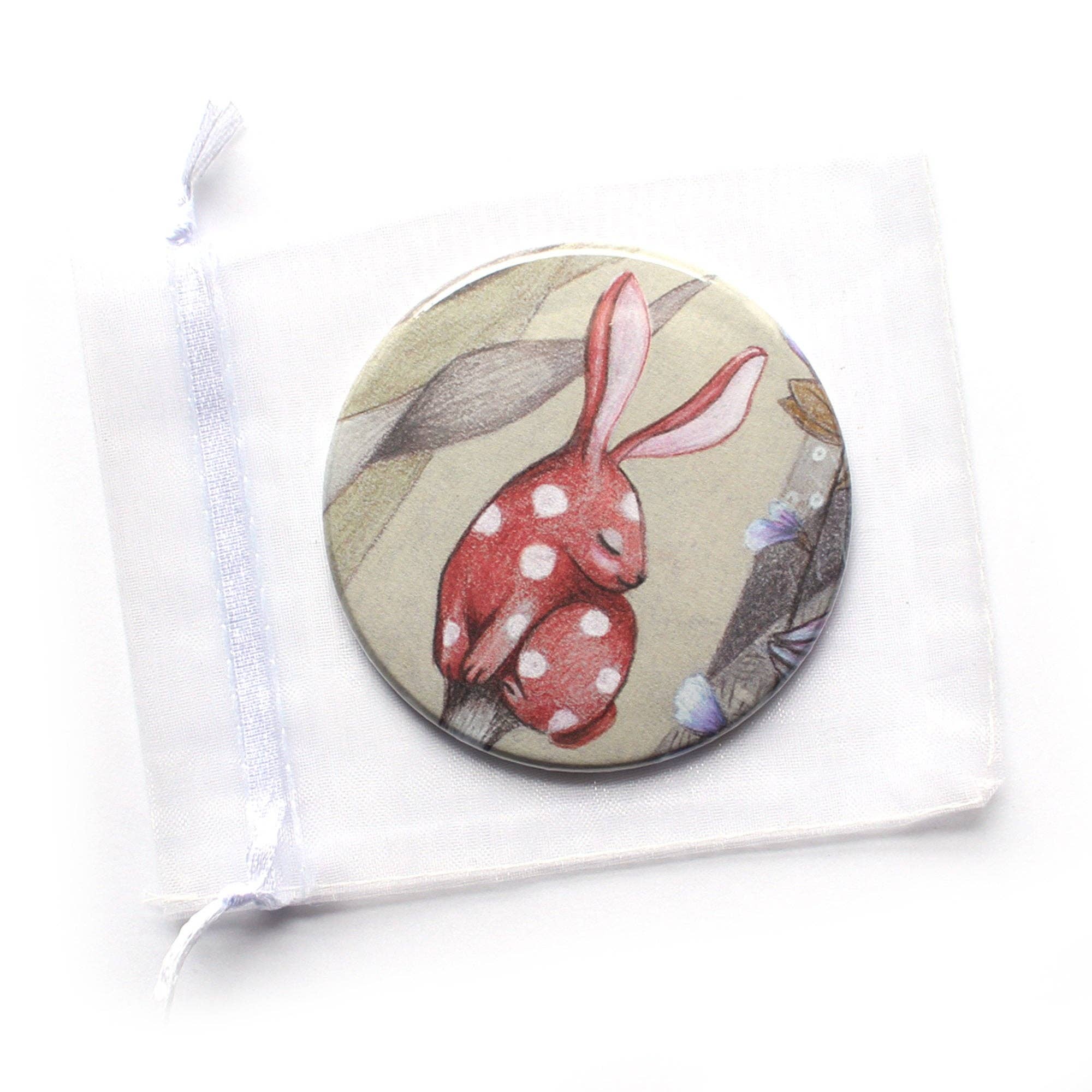 Miss Ella - Wholesale Compact Mirror - Bunny Mushroom Pocket Mirror2