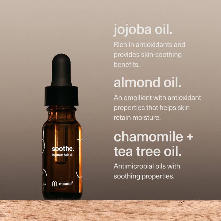maude - Wholesale Bath/Body Oil - Soothe - ingrown hair oil, lavender, lemongrass, travel size3