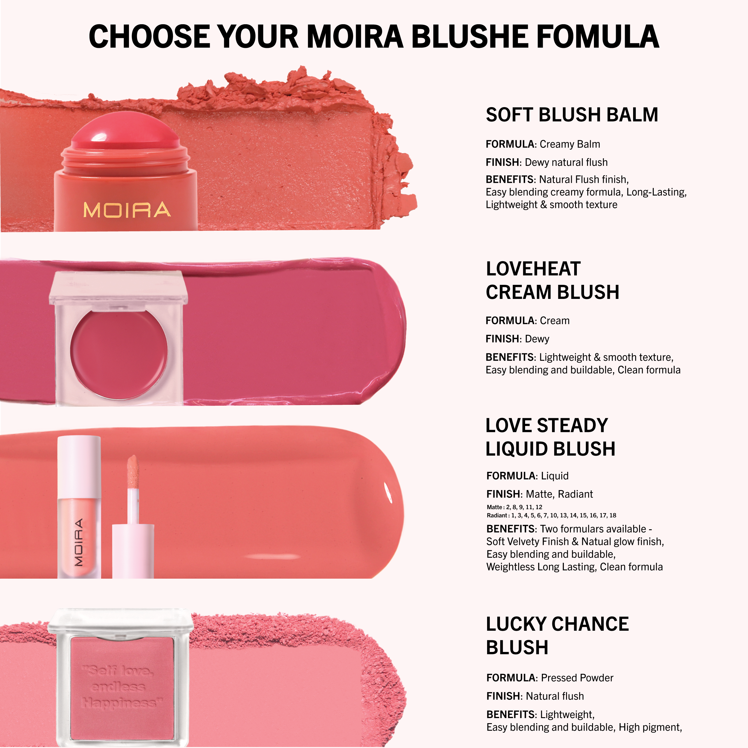 Moira Cosmetics – wholesale Blush – Soft Blush Balm (010, Baby Girl)8
