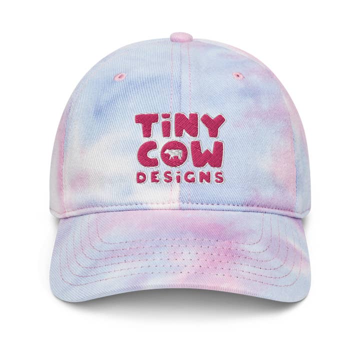 "Moo Merch" Tie Dye Hat por atacado de Tiny Cow Designs