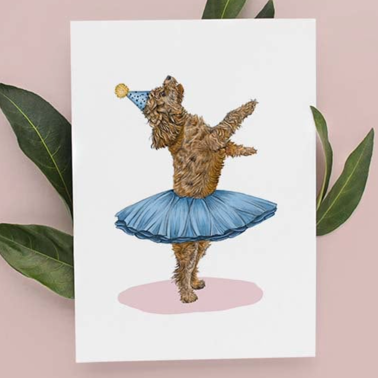 Beth Goodwin Designs - Wholesale Birthday Card - Dancing Cockapoo Birthday Card, Ballerina Dog Greetings Card1
