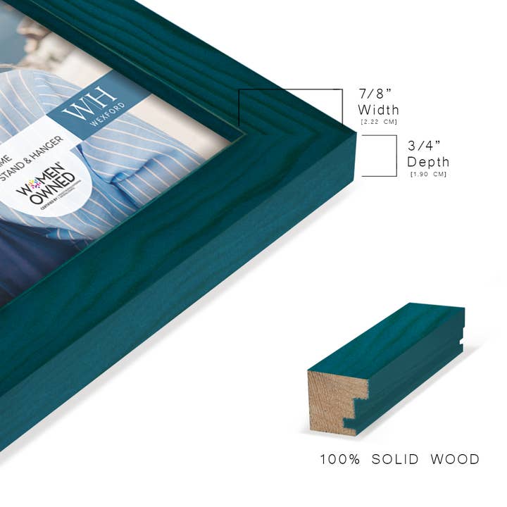 Wexford Home - Wholesale Picture Frame - Photo Frame, Real Wood with Wood Grain, Ocean Blue25