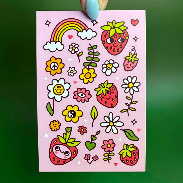 Cartolina - Fragola Fragolina per la vendita all'ingrosso da parte di Wokeface