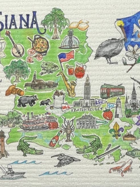 Louisiana Wet-it Swedish Dish Cloth for wholesale by Wet-it!