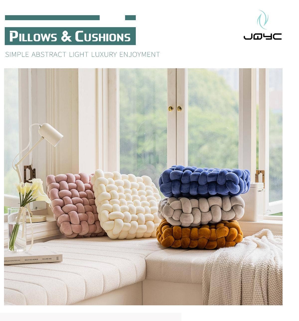 VIGOR - Wholesale Throw/Decorative Pillow - Luxury Home Decor Hand-weave Cushion Lamb Wool Knot Throw5