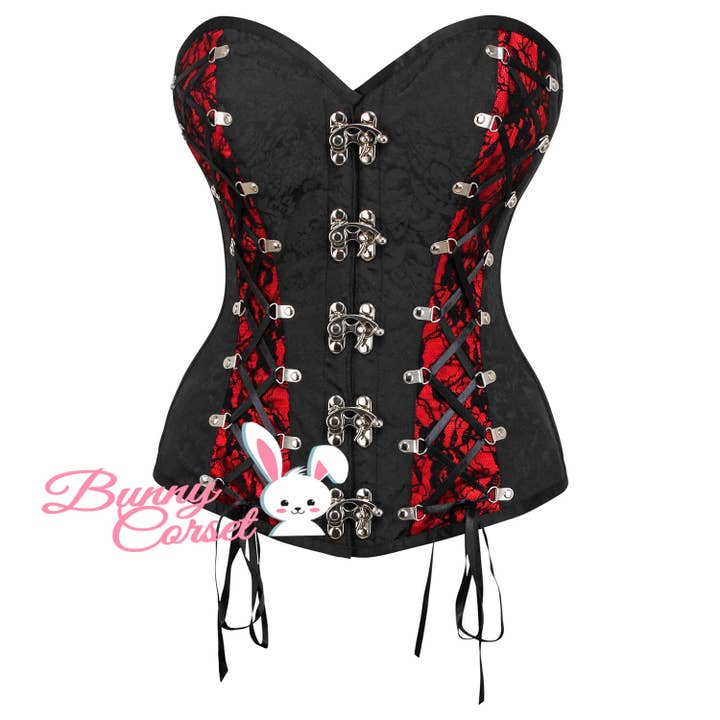 Kamran Red Overbust Corset for wholesale on Faire