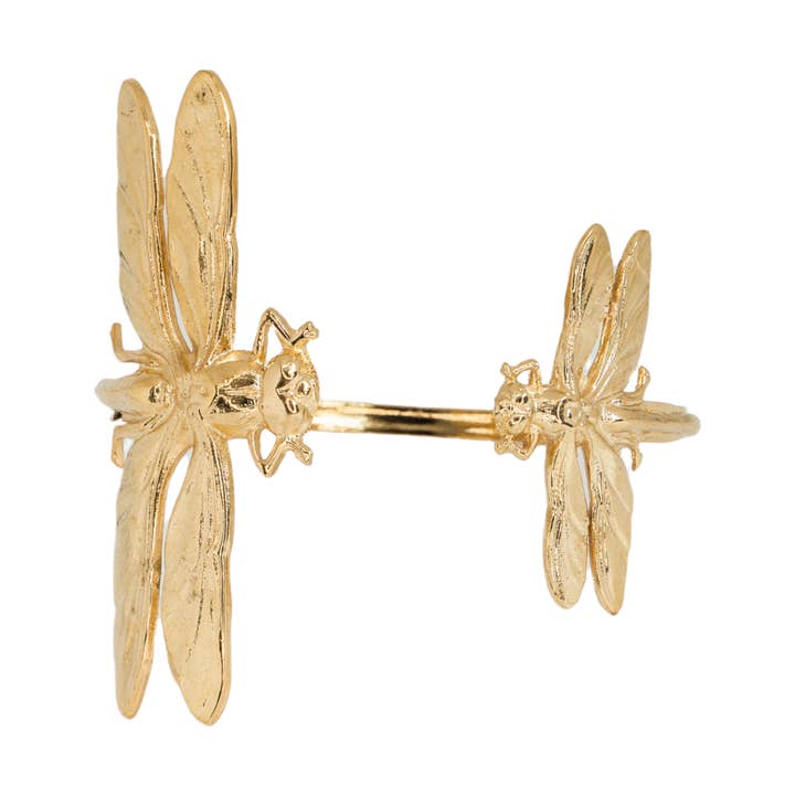 BRACCIALE DOPPIO LIBELLULA DORATA per la vendita all'ingrosso da parte di Lotta Djossou Paris