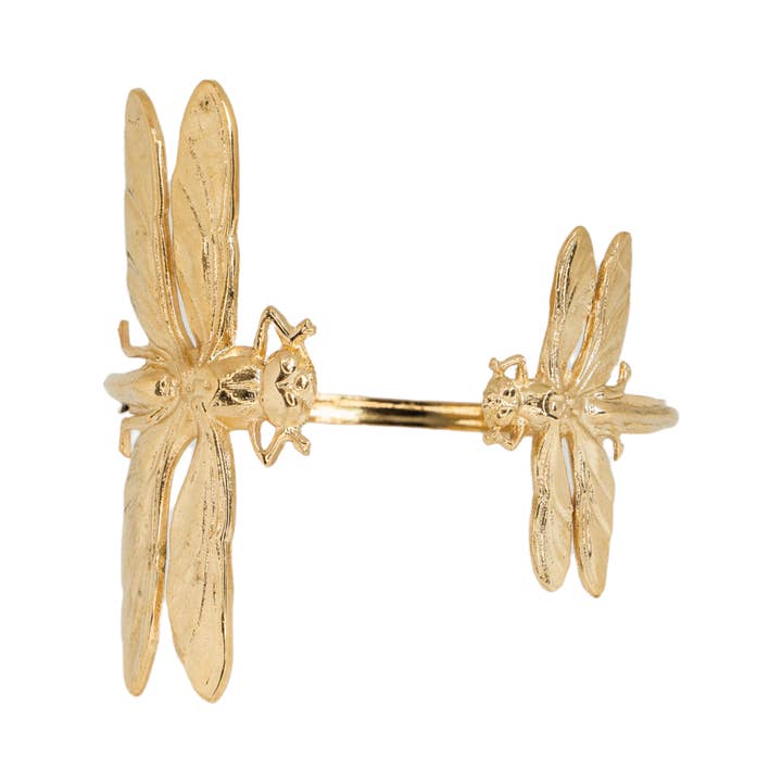 DOUBLE GOLDEN DRAGONFLY BRACELET for wholesale by Lotta Djossou Paris