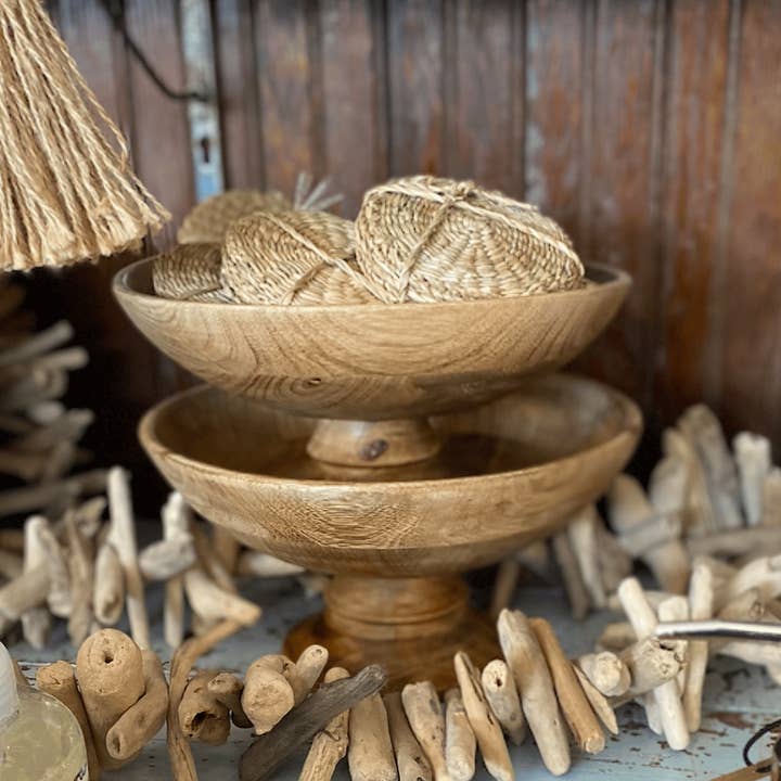 Made Market Co. – wholesale Decorative plate/dish/bowl – Classic Wood Pedestal Bowl9