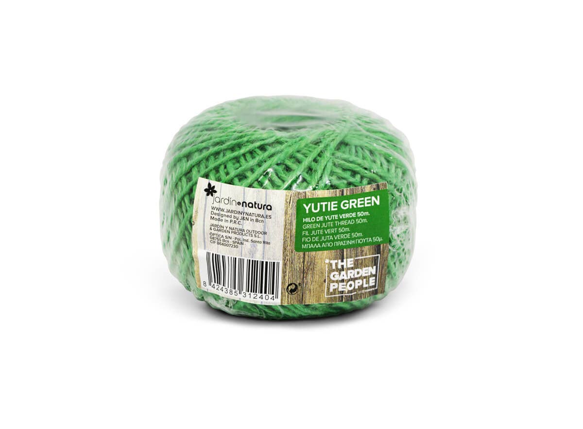 JARDIN Y NATURA OUTDOOR & GARDEN PRODUCTS SL - Wholesale Garden Tool - Green jute rope 50 meters - YUTIE GREEN
