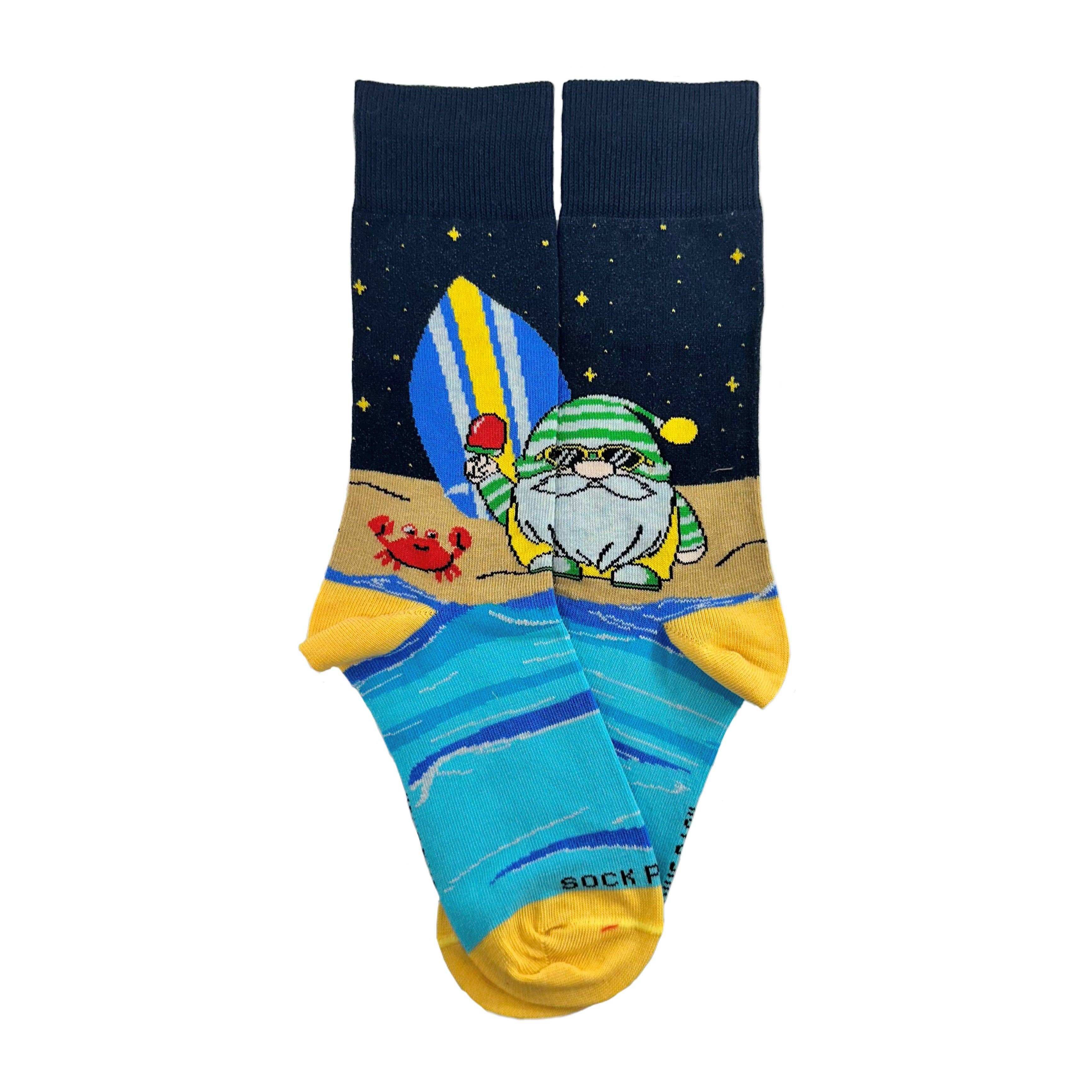 Sock Panda - Wholesale Socks - Kids - Gnome Surfer Socks from the Sock Panda (Adult Small - Shoe Sizes 2-5)0