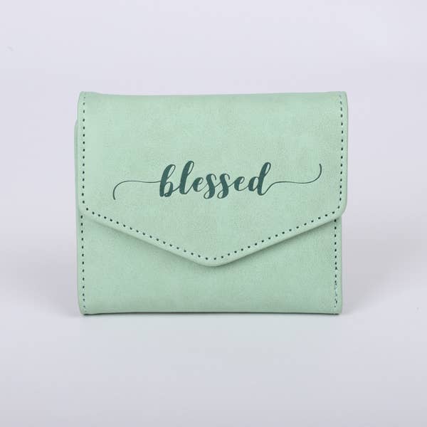 Wallet Pu Women'S Blessed Green for wholesale by Swanson Christian Products