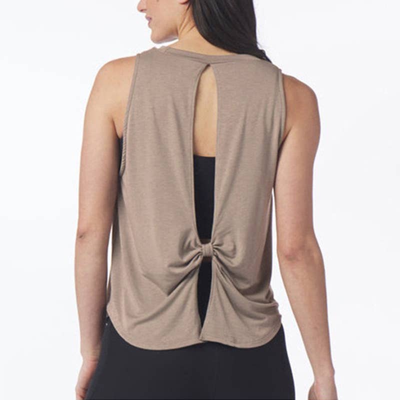 WONDERXFANS - Vendita all'ingrosso Canotta - Donna - Canotta senza maniche con schiena traforata e pieghe.3