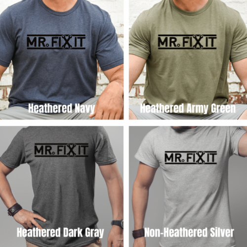 The Hive Wholesale - Wholesale Screen Printed T-Shirt - Men's - Mr Fix It - Ink Deposited - Graphic Tee0