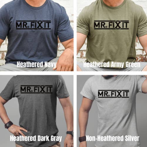 The Hive Wholesale - Wholesale Screen Printed T-Shirt - Men's - Mr Fix It - Ink Deposited - Graphic Tee