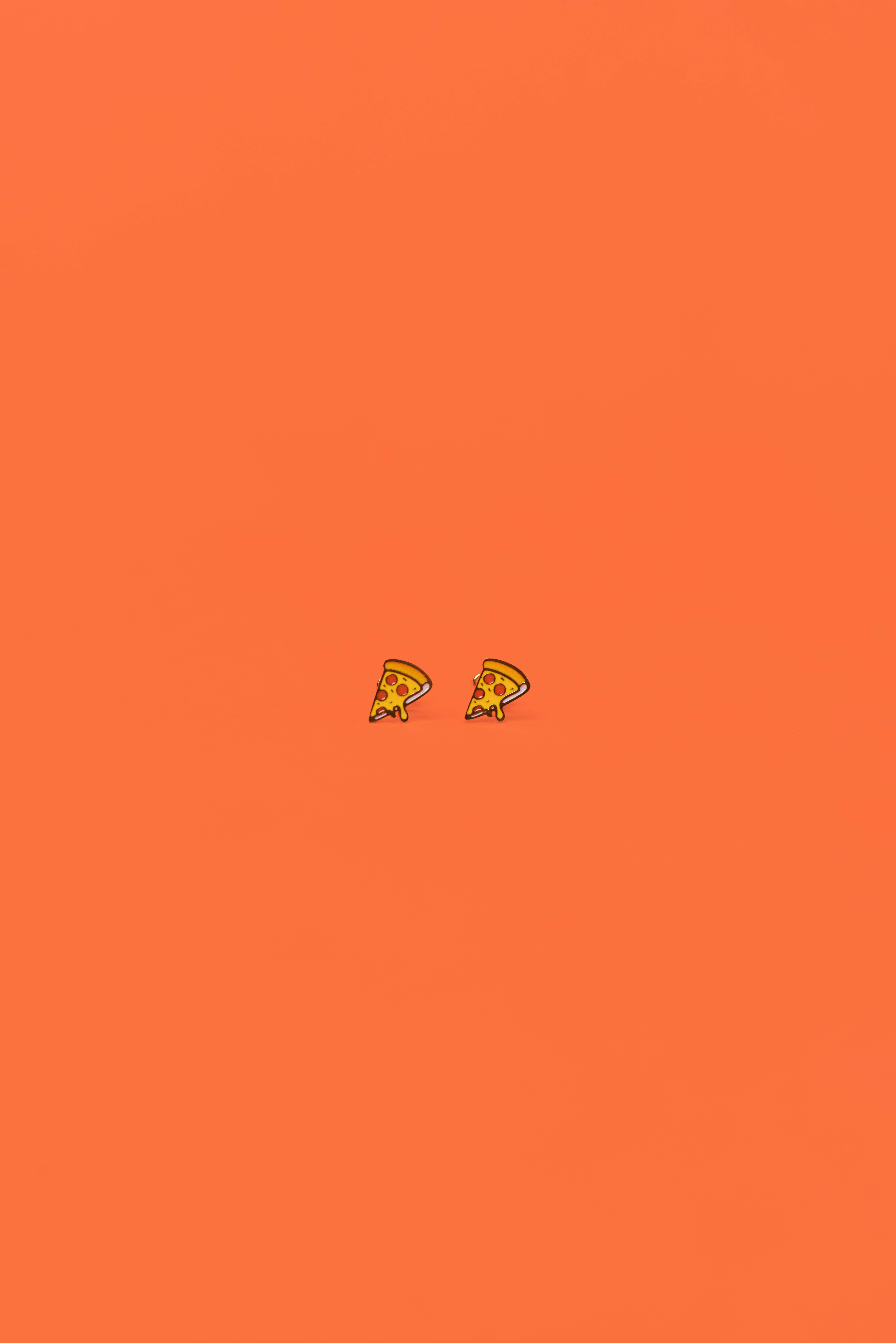 JaxKelly – Großhandel Ohrstecker – Pizza Emaille Flache Kinderohrringe2