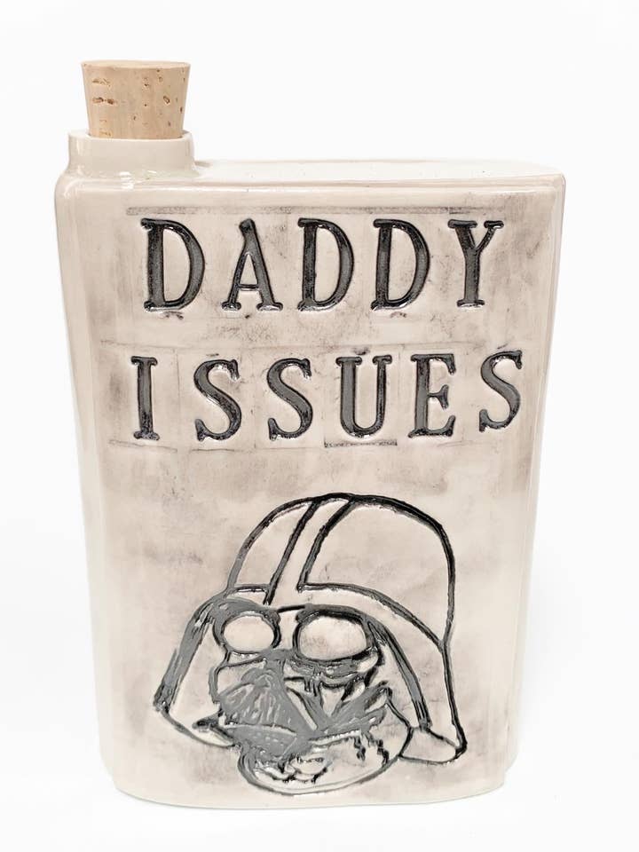 Daddy Issues Vader Flask for wholesale by Wrong World Ceramics