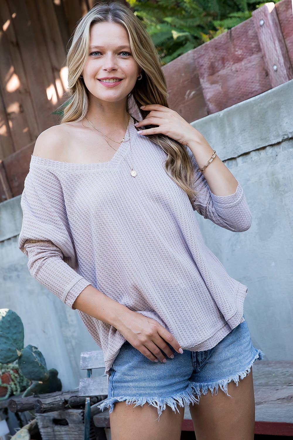 Sweet Lovely by Jen - Vente Haut en maille – femme - SW277 COL V MANCHES LONGUES DOLMAN61