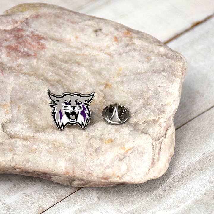 Weber State University Enamel Wildcat Pin for wholesale by Fan Frenzy Gifts