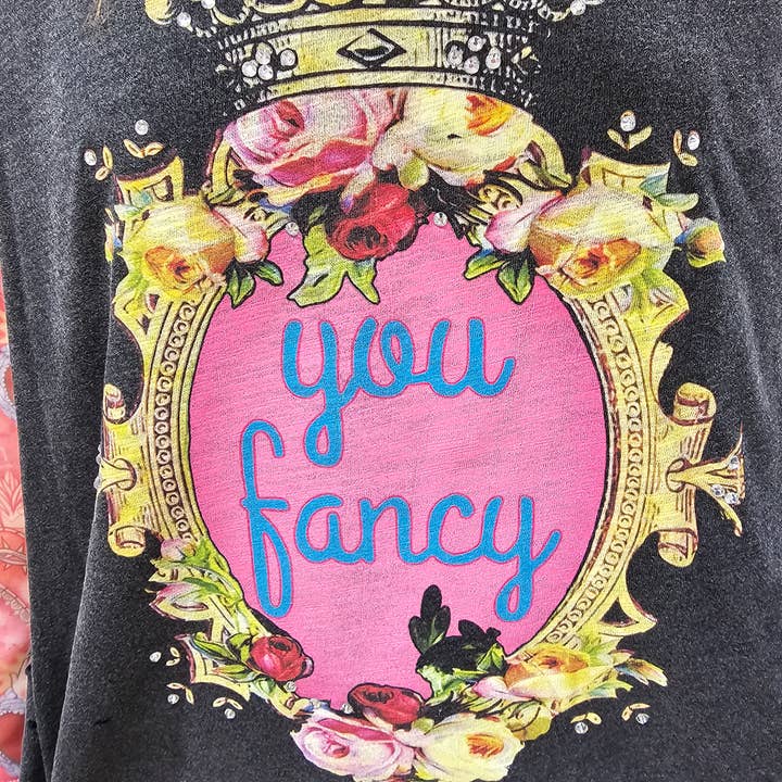 YOU FANCY tattered Tee for wholesale by A Rare Bird Shop