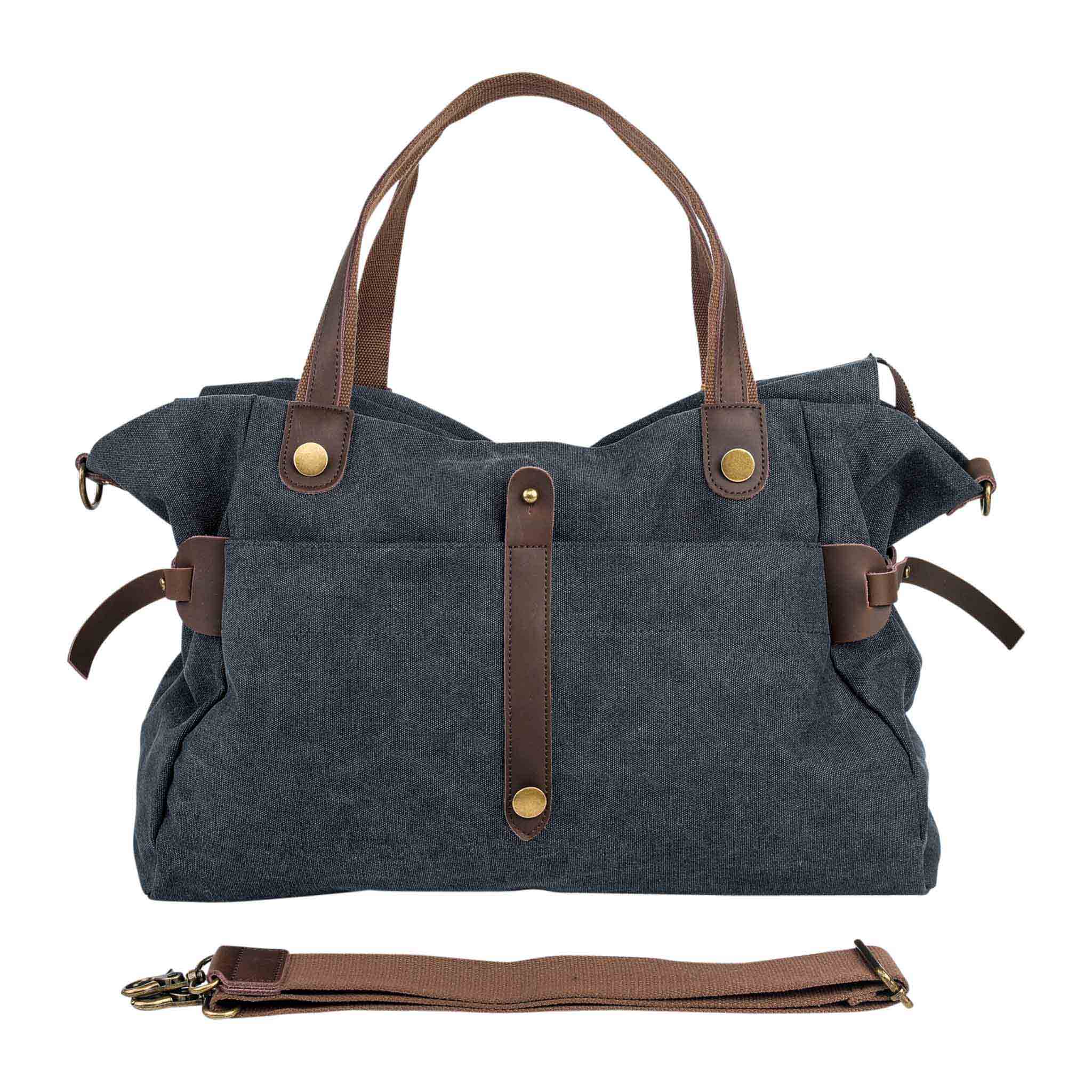 ZEDE PARIS - Wholesale Weekender Bag - Women's - SAINT-LAZARE - Weekend travel sports bag in canvas and leather67