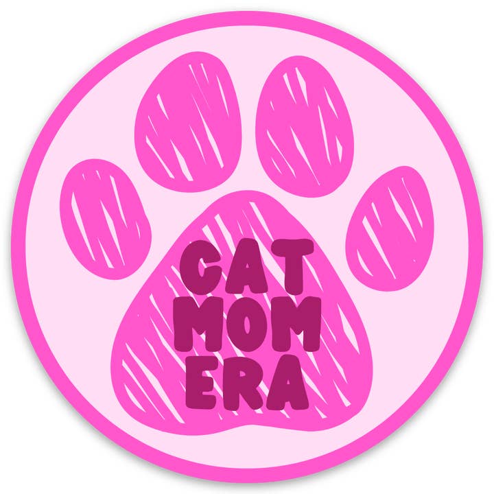 Cat Mom Era Stickers Vinyl Funny Stickers for Water Bottles for wholesale by R is for Robo