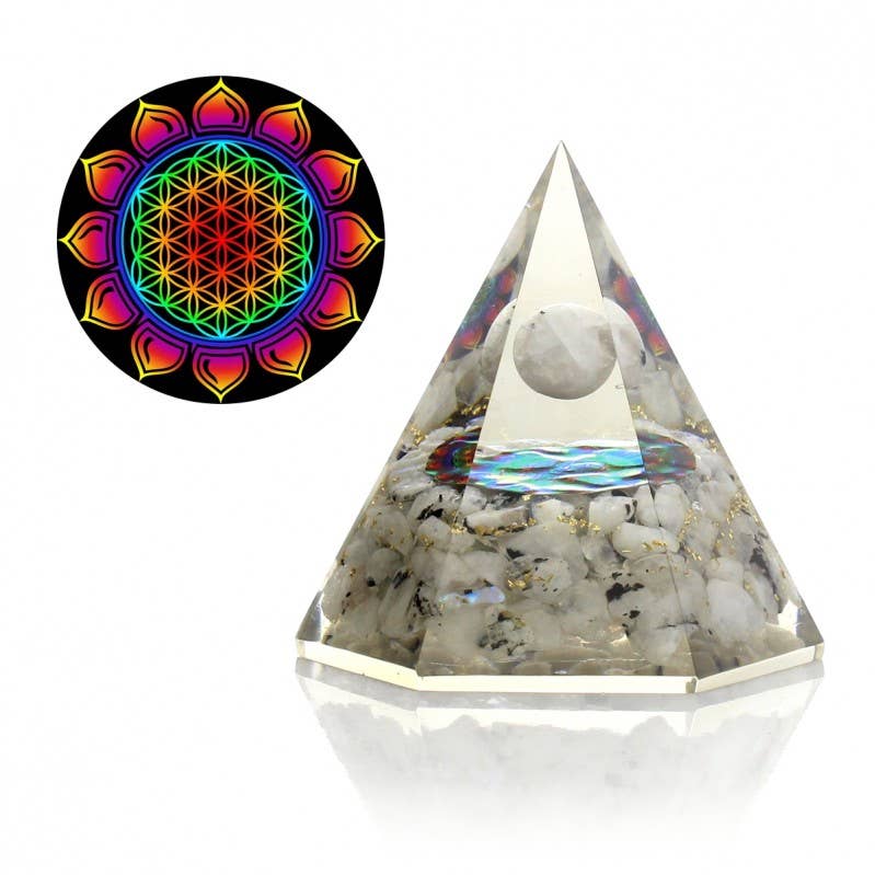 UniArt - Wholesale Spiritual Stone/Crystal - Hexagonal orgonite with sphere and natural stones17