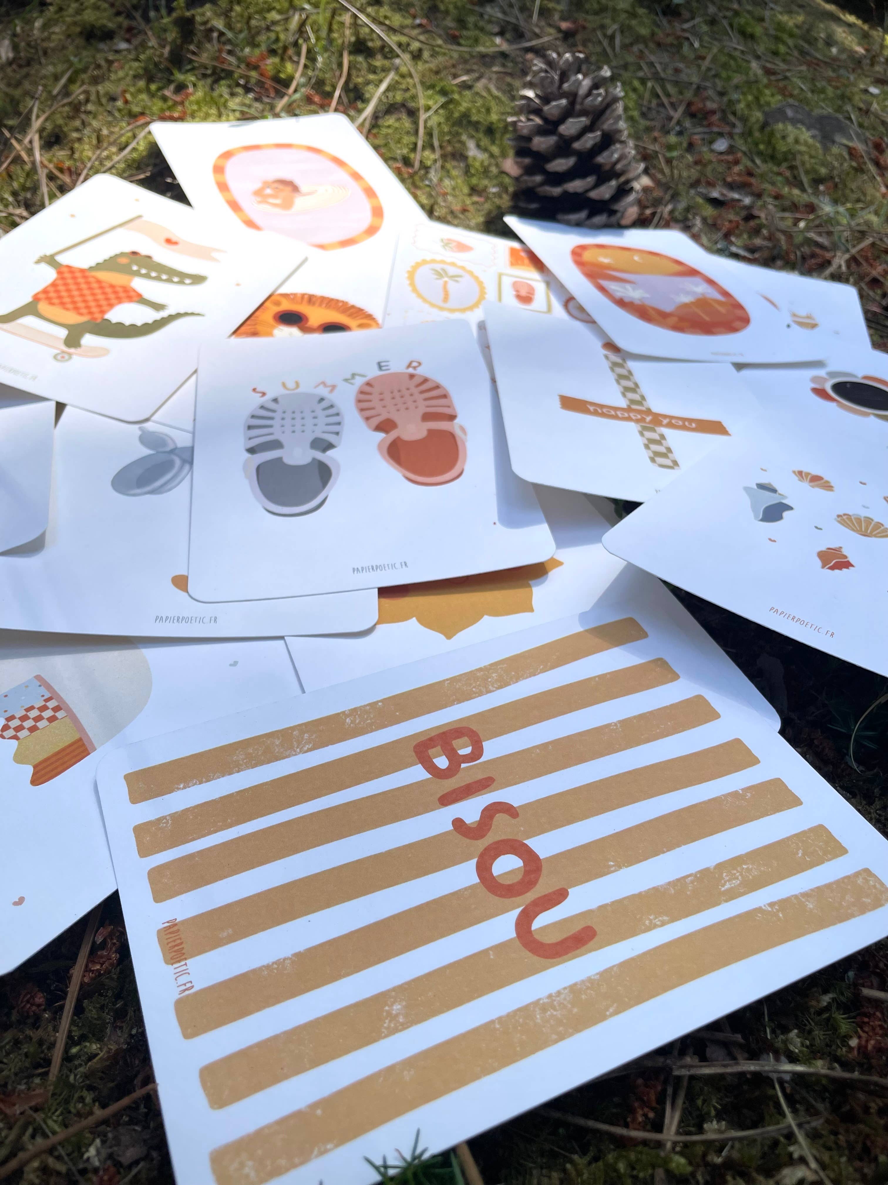 Papier Poetic - Wholesale Father's Day Card - Postcard / Card "Kiss"1